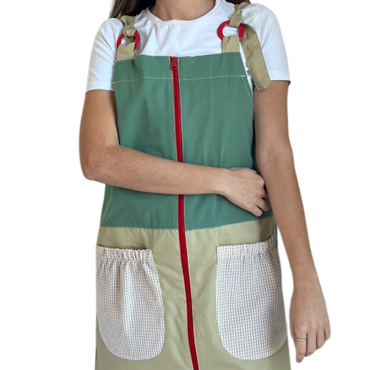 P021 PICHI VERDE Y BEIGE