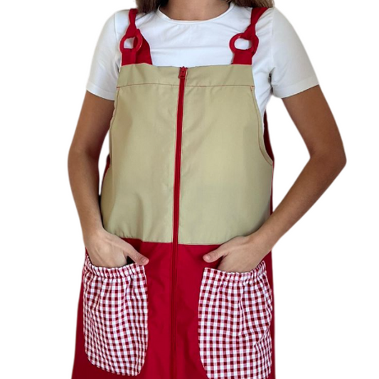 P020 PICHI MAESTRA ROJO Y BEIGE