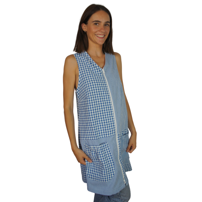 BT85 BATA COMB CUADROS VICHY AZULES