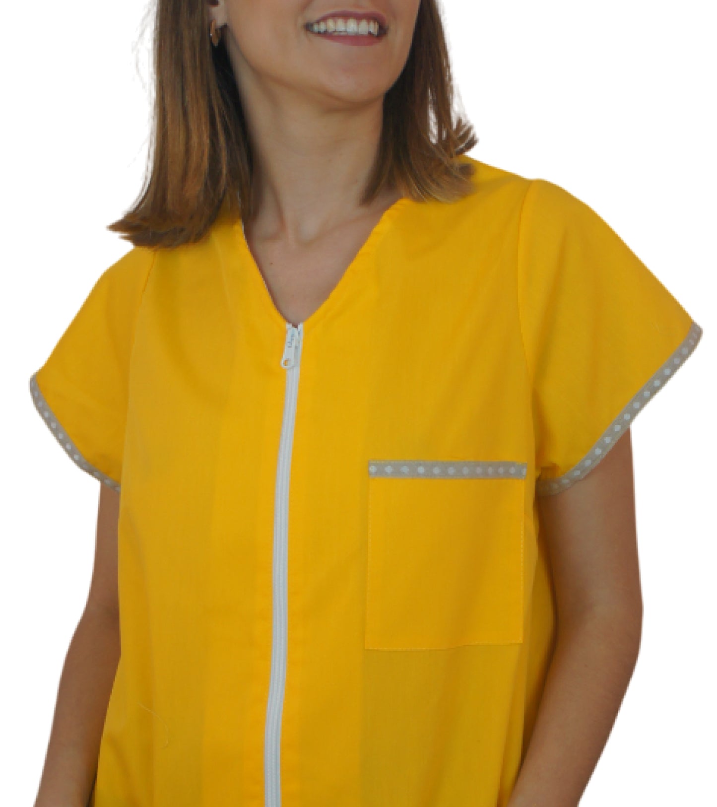 BB04 BATA BÁSICA AMARILLA Y BEIGE