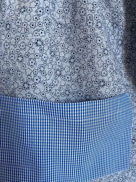 NI03 BATA INFANTIL FLORES AZULES