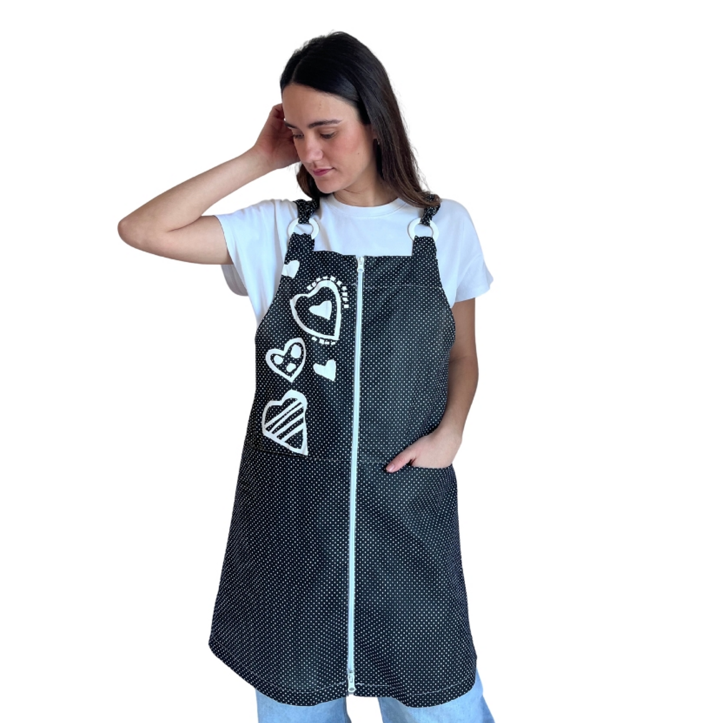 P100 PICHI MAESTRA TOPOS NEGRO CORAZONES