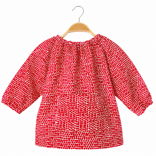 NI05 BATA INFANTIL TOPOS ROJOS Y BLANCOS