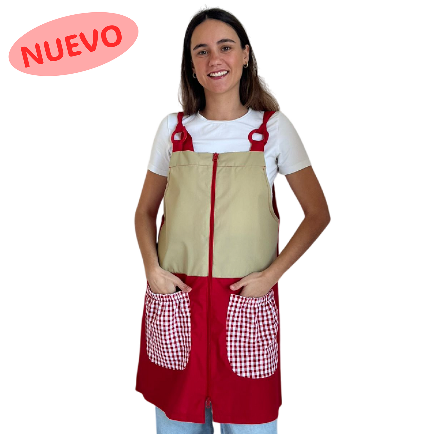 P020 PICHI ROJO Y BEIGE