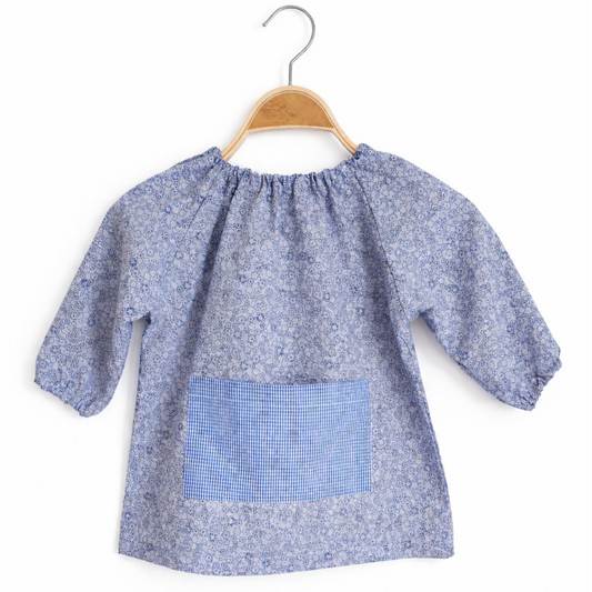 NI03 BATA INFANTIL FLORES AZULES