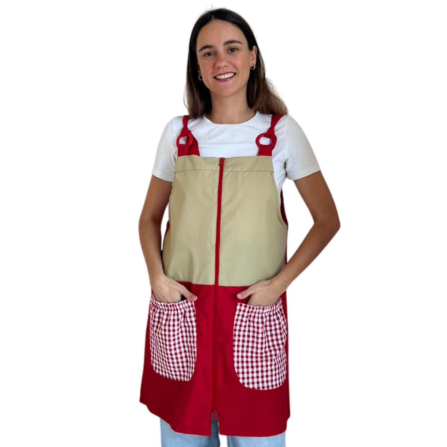 P020 PICHI MAESTRA ROJO Y BEIGE