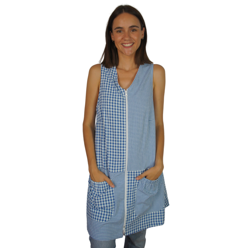 BT85 BATA COMB CUADROS VICHY AZULES