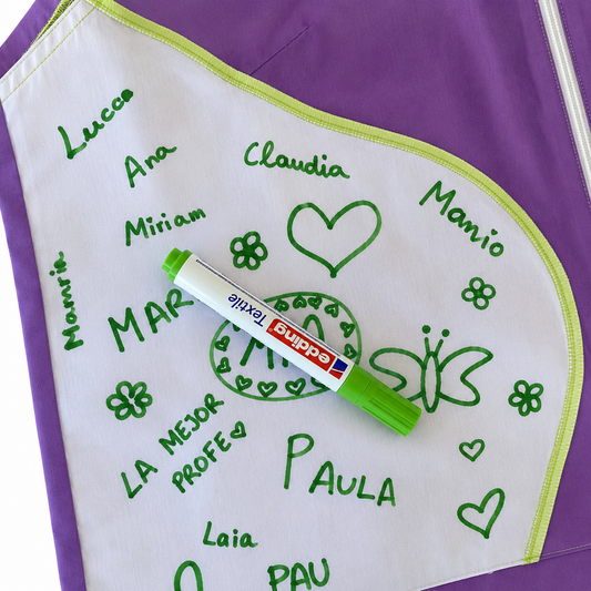 BR62 BATA MAESTRA LILA APLIC.+ROTULADOR